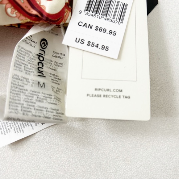 NEW Rip Curl Desert Dawn Bralette Paisley Floral Bikini Swimsuit Top Medium (M) - Picture 6 of 7